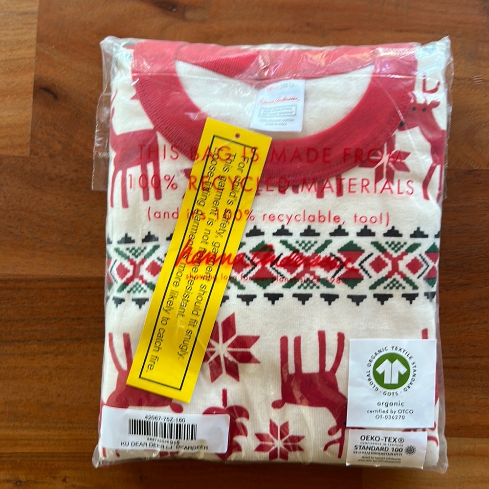 Hanna Andersson 2 piece holiday pajamas